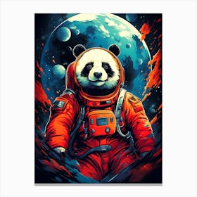 Panda Bear In Space Canvas Print