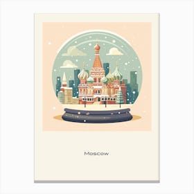 Moscow Russia 3 Snowglobe Poster Canvas Print