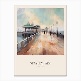 Stanley Park Blackpool United Kingdom Vintage Cezanne Inspired Poster Canvas Print