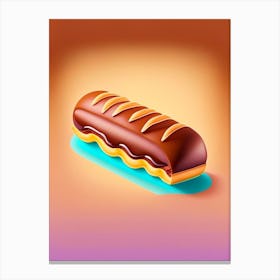 Chocolate Éclair Bakery Product Matisse Inspired Pop Art 2 Canvas Print
