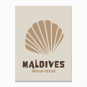 Maldives Neutral Brown Canvas Print