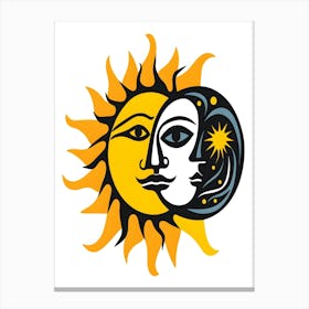 Sun And Moon Canvas Print