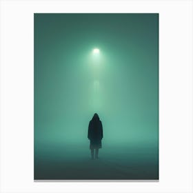 Alone in the Deep Fog | The Art of Solitude Canvas Print