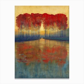 'The Red Trees' Canvas Print