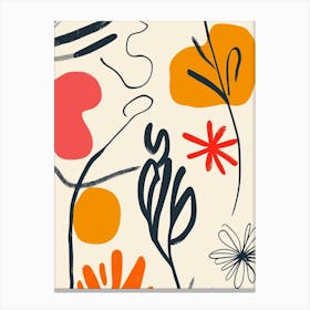 Abstract Floral Pattern 10 Canvas Print