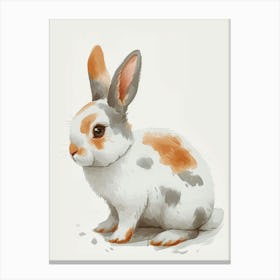 English Spot Rabbit Kids Illustration 3 Canvas Print