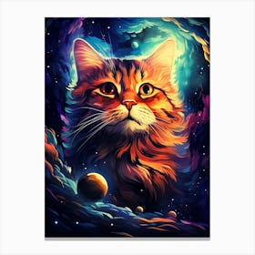 Cat In Space 3 Canvas Print