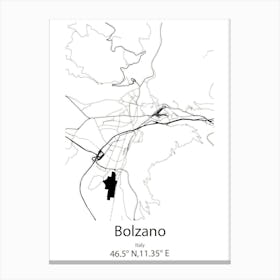 Bolzano,Italy Minimalist Map Canvas Print