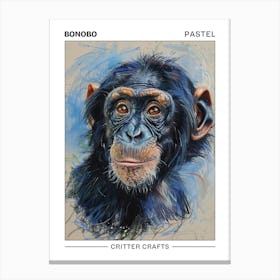 Bonobo Pastel Watercolour 1 Poster Toile