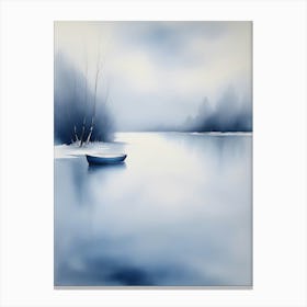 Abstract Boat On The Lake Canvas Print