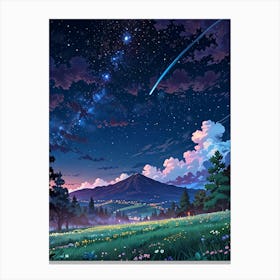 Night Sky Anime aesthetic 13 Canvas Print