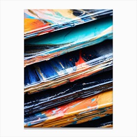 Stack Of Paint Brushes Canvas Print