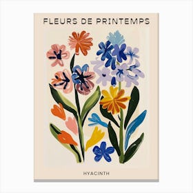Spring Floral French Poster  Hyacinth 3 Canvas Print