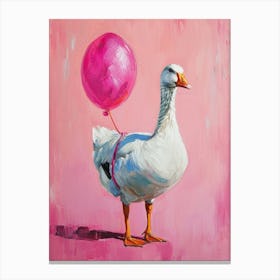 Cute Goose 2 With Balloon Canvas Print