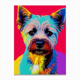 Cairn Terrier Andy Warhol Style dog Canvas Print