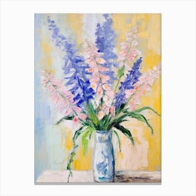 Flower Painting Fauvist Style Delphinium 2 Canvas Print