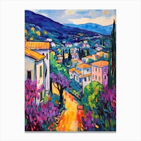 Spoleto Italy 4 Fauvist Painting Canvas Print