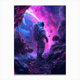 Space Astronaut In Space 3 Canvas Print