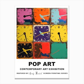 Clocks Pop Art Canvas Print