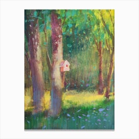 Sun Spot In An Enchanted Forest Canvas Print
