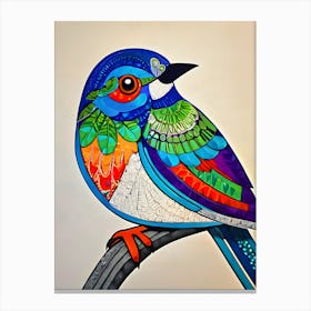 Colorful Bird-Reimagined 18 Canvas Print