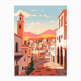 Algeria 3 Travel Illustration Canvas Print