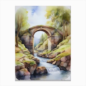 Bridge Over The Stream.6 Canvas Print