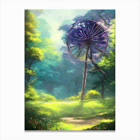 Windmill In The Forest Canvas Print