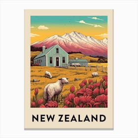 Vintage Travel Poster New Zealand 7 Canvas Print