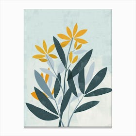 Pecan Tree Flat Illustration 7 Canvas Print