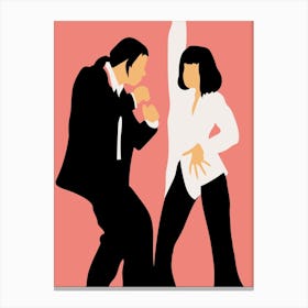 Pulp Fiction Dance Set 2 Pink Canvas Print