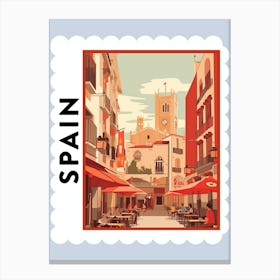 Spain 3 Travel Stamp Poster Canvas Print