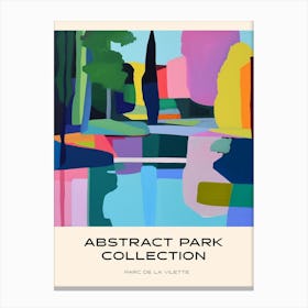 Abstract Park Collection Poster Parc De La Vilette Paris 1 Canvas Print