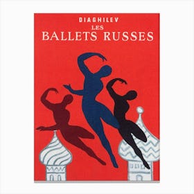 Ballets Russes, Ballet Dancers, Vintage Poster Canvas Print