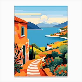 Greece Landscape Canvas Print