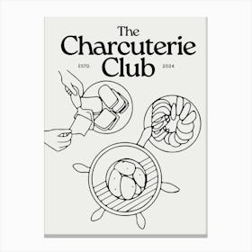 The Charcuterie Club Print Black Leinwandbilder