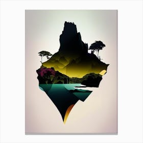 Canaima National Park Venezuela Cut Out Paper Canvas Print