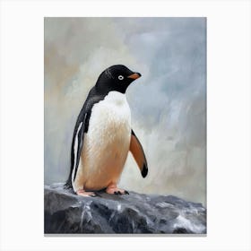 Adlie Penguin Volunteer Point Oil Painting 4 Canvas Print