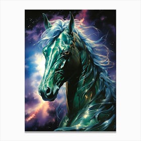 Green Horse Canvas Print