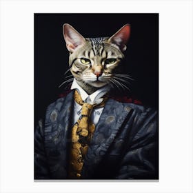Gangster Cat Egyptian Mau 2 Canvas Print