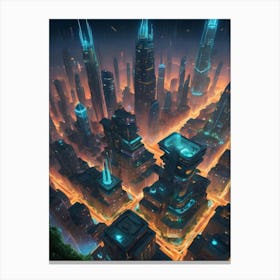 Futuristic City 3 Canvas Print