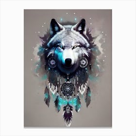 Wolf Dreamcatcher 7 Canvas Print