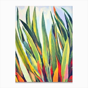 Snake Plant Impressionist Painting Canvas Print