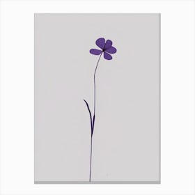 Marsh Violet Wildflower Simplicity Canvas Print