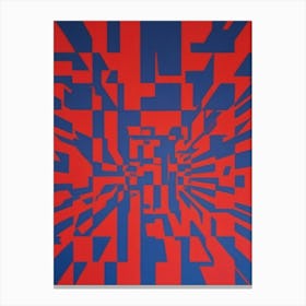 Red and blue abstract swirls Canvas Print