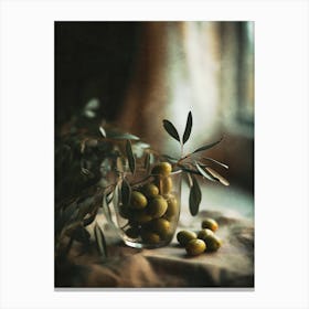 Olive Still Life No 1 Canvas Print