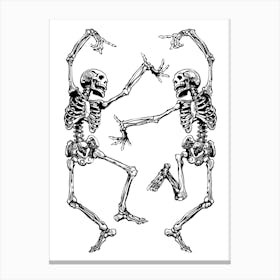 Death Dance White Canvas Print