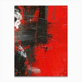 Abstract Painting, Red And Black 1 Canvas Print