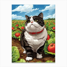 Cat In The Garden 17 Canvas Print