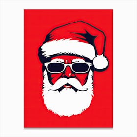 Santa Claus In Sunglasses, Pop Art 1 Canvas Print